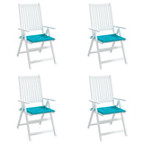 Coussins de chaise de jardin lot de 4 turquoise 40x40x3cm tissu