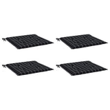 Coussins de chaise de jardin lot de 4 motif à carreaux noir