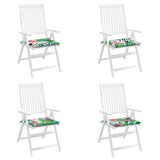 Coussins de chaise de jardin lot de 4 multicolore 50x50x3 cm