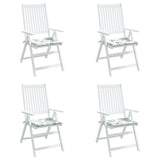 Coussins de chaise lot de 4 motif de feuilles 50x50x3 cm tissu