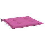 Coussins de chaise de jardin lot de 4 rose 50x50x3 cm tissu