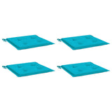 Coussins de chaise de jardin lot de 4 turquoise 50x50x3cm tissu