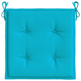 Coussins de chaise de jardin lot de 4 turquoise 50x50x3cm tissu