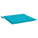 Coussins de chaise de jardin lot de 6 turquoise 50x50x3cm tissu