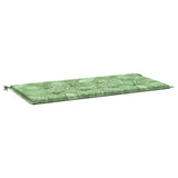 Coussin de banc de jardin motif de feuilles 100x50x3 cm