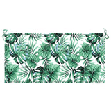 Coussin de banc de jardin motif de feuilles 120x50x3 cm