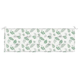 Coussin de banc de jardin motif de feuilles 150x50x3 cm