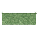 Coussin de banc de jardin motif de feuilles 150x50x3 cm