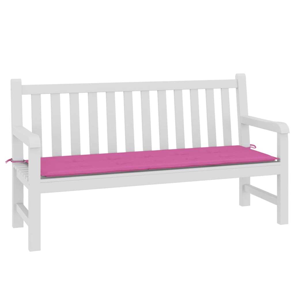 Coussin de banc de jardin rose 150x50x3 cm tissu oxford