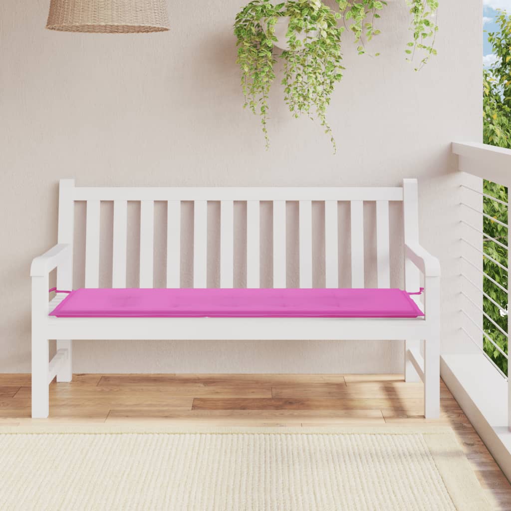 Coussin de banc de jardin rose 150x50x3 cm tissu oxford