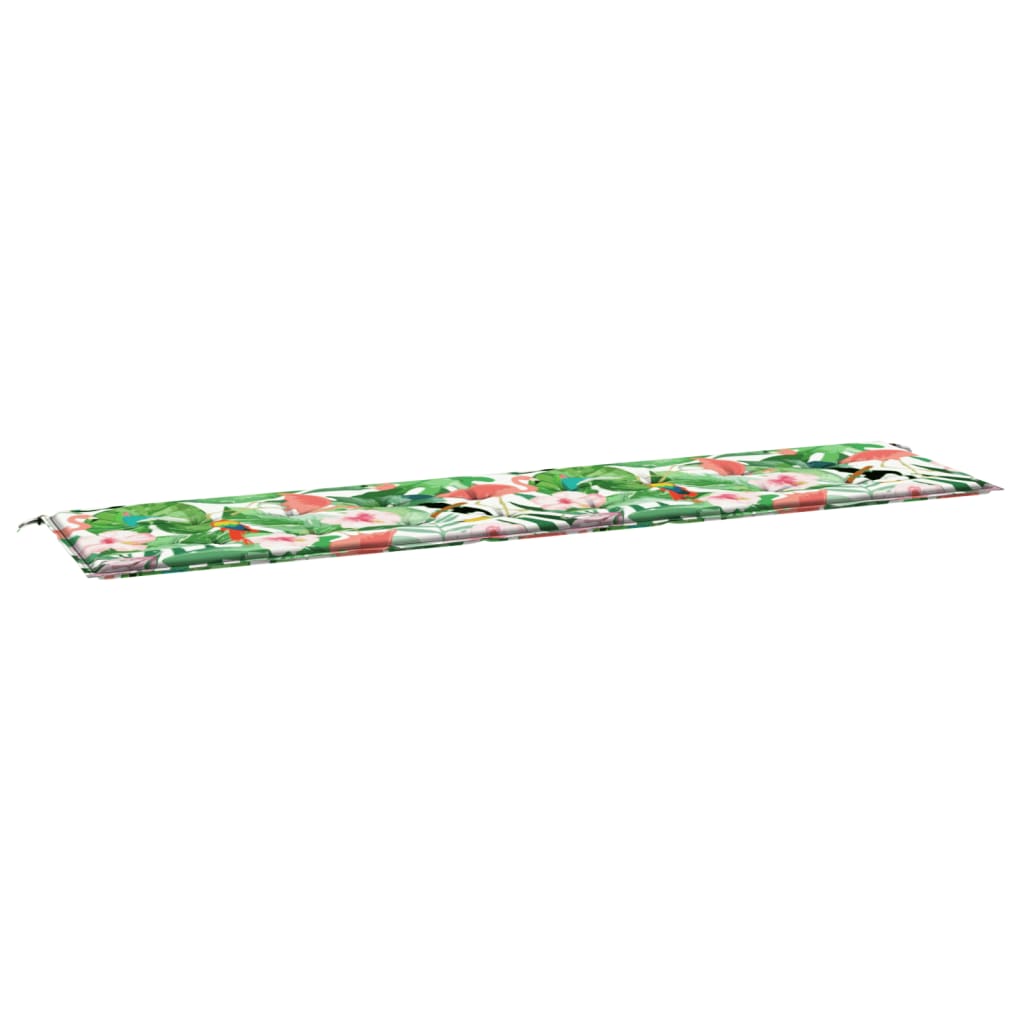 Coussin de banc de jardin multicolore 200x50x3 cm tissu