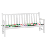 Coussin de banc de jardin multicolore 200x50x3 cm tissu