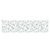 Coussin de banc de jardin motif de feuilles 200x50x3 cm tissu