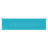 Coussin de banc de jardin turquoise 200x50x3 cm tissu