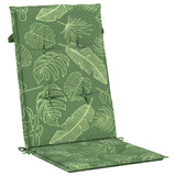 High Back Chair Cushions Set of 6 Leaf Pattern