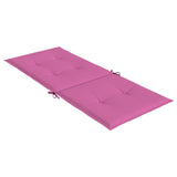 Coussins de chaise à dossier haut lot de 4 rose tissu