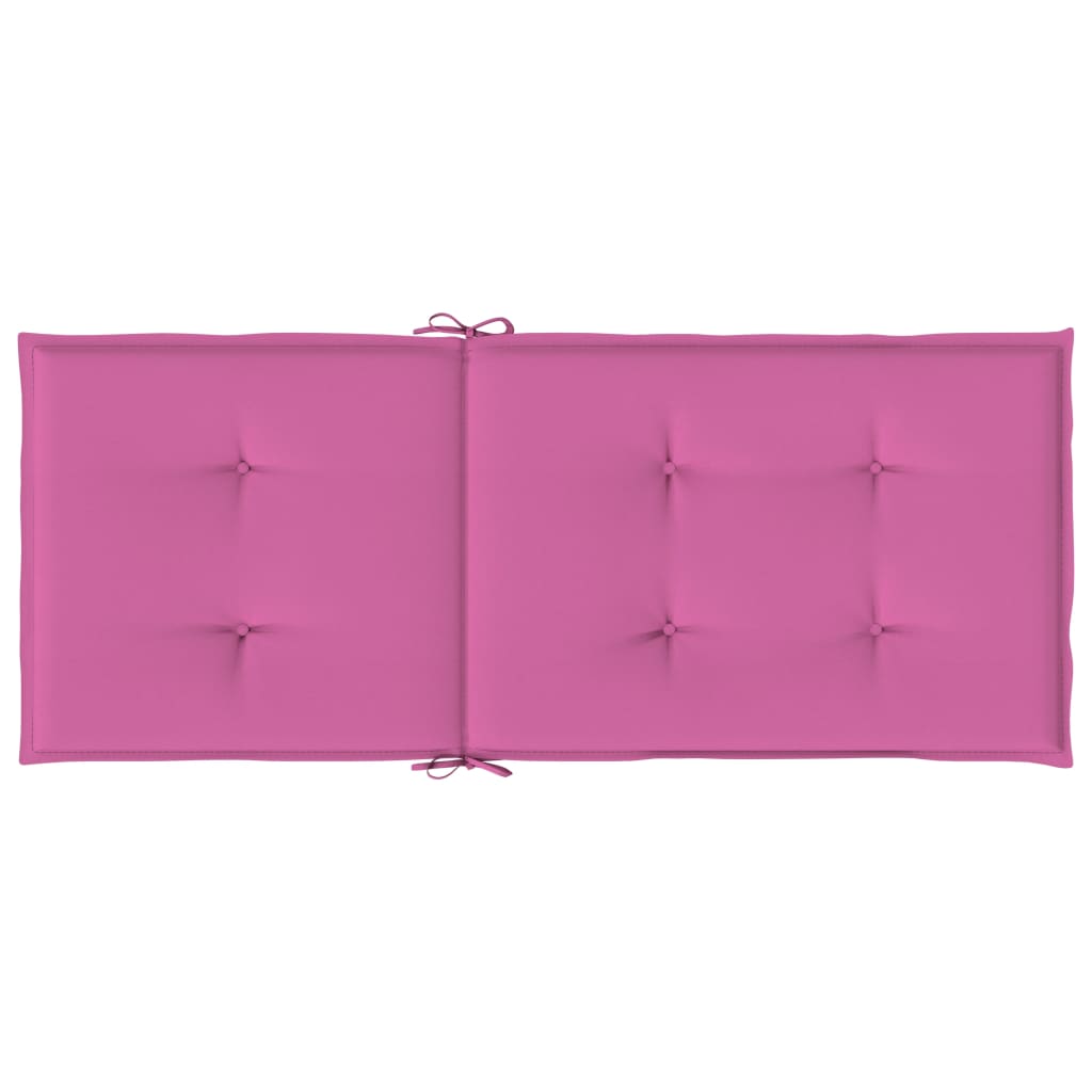 Coussins de chaise à dossier haut lot de 4 rose tissu