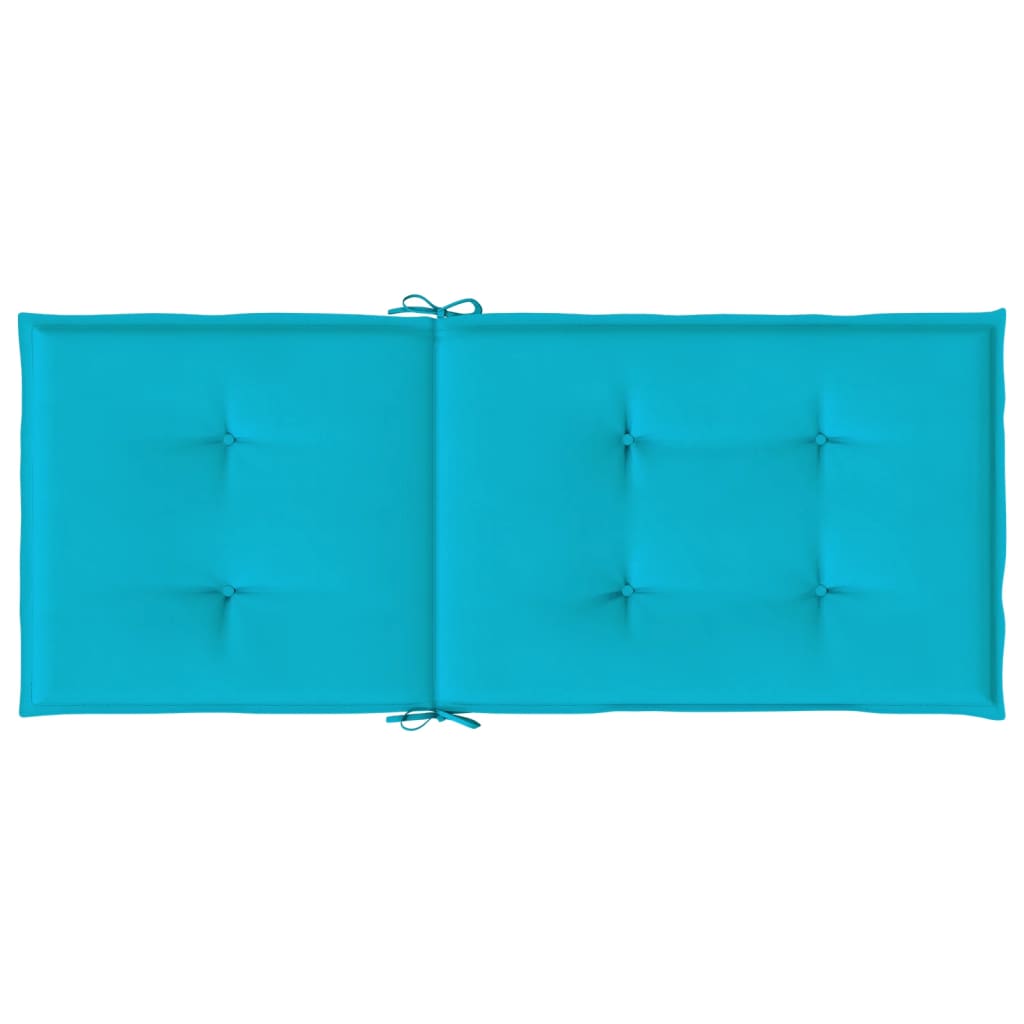 Coussins de chaise à dossier haut lot de 2 turquoise tissu