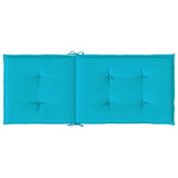 Coussins de chaise à dossier haut lot de 2 turquoise tissu