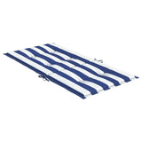 Low Back Chair Cushions Set of 6 Blue and White Stripes