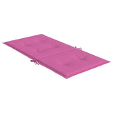 Coussins de chaise à dossier bas lot de 6 rose tissu