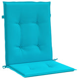 Coussins de chaise à dossier bas lot de 2 turquoise tissu