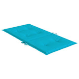 Coussins de chaise à dossier bas lot de 2 turquoise tissu