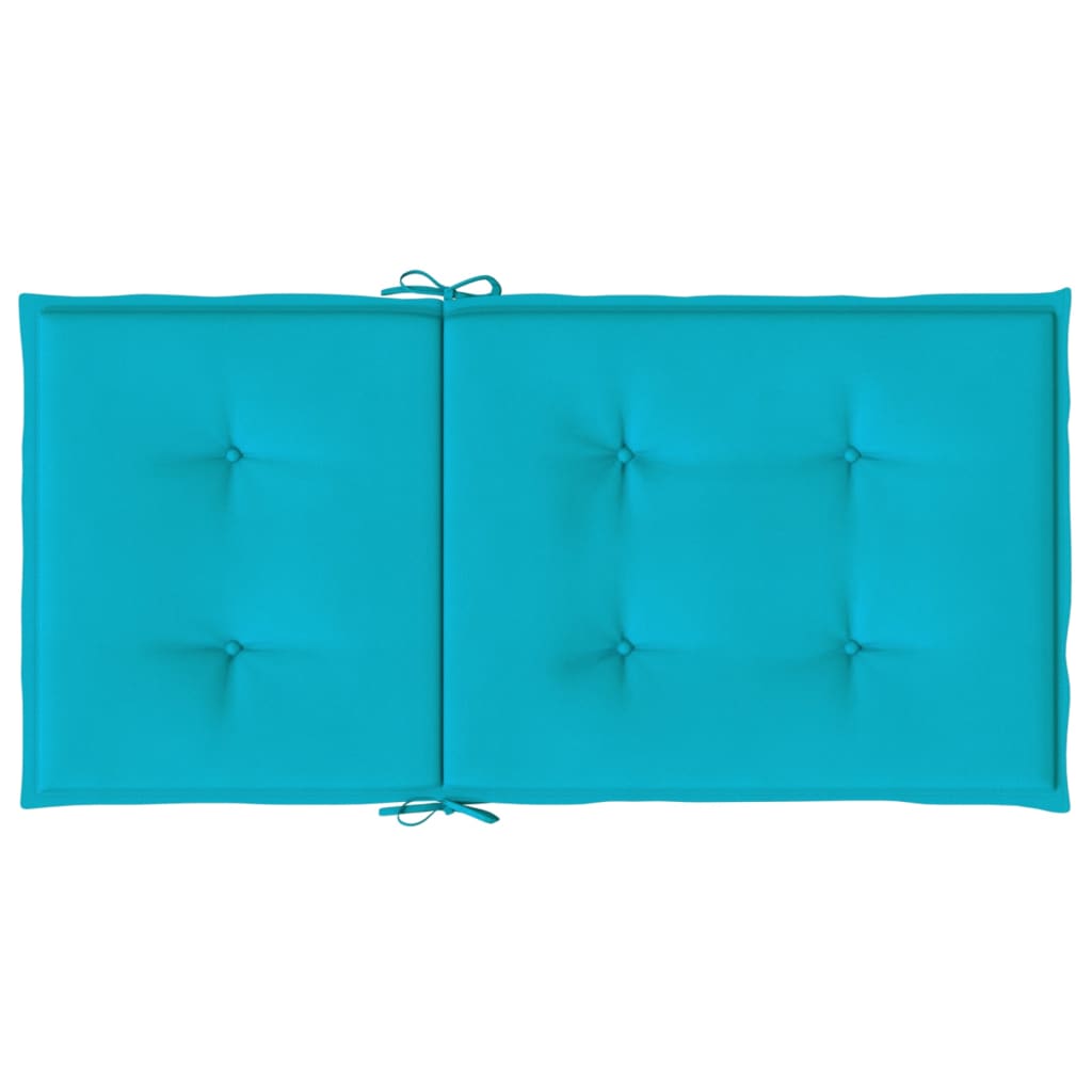 Coussins de chaise à dossier bas lot de 2 turquoise tissu