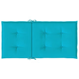 Coussins de chaise à dossier bas lot de 2 turquoise tissu