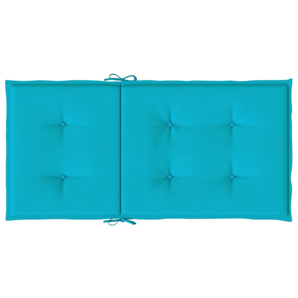 Coussins de chaise à dossier bas lot de 6 turquoise tissu