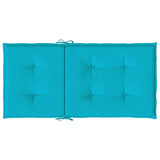 Coussins de chaise à dossier bas lot de 6 turquoise tissu