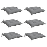 Coussins de chaise lot de 6 gris 40x40x7 cm tissu oxford