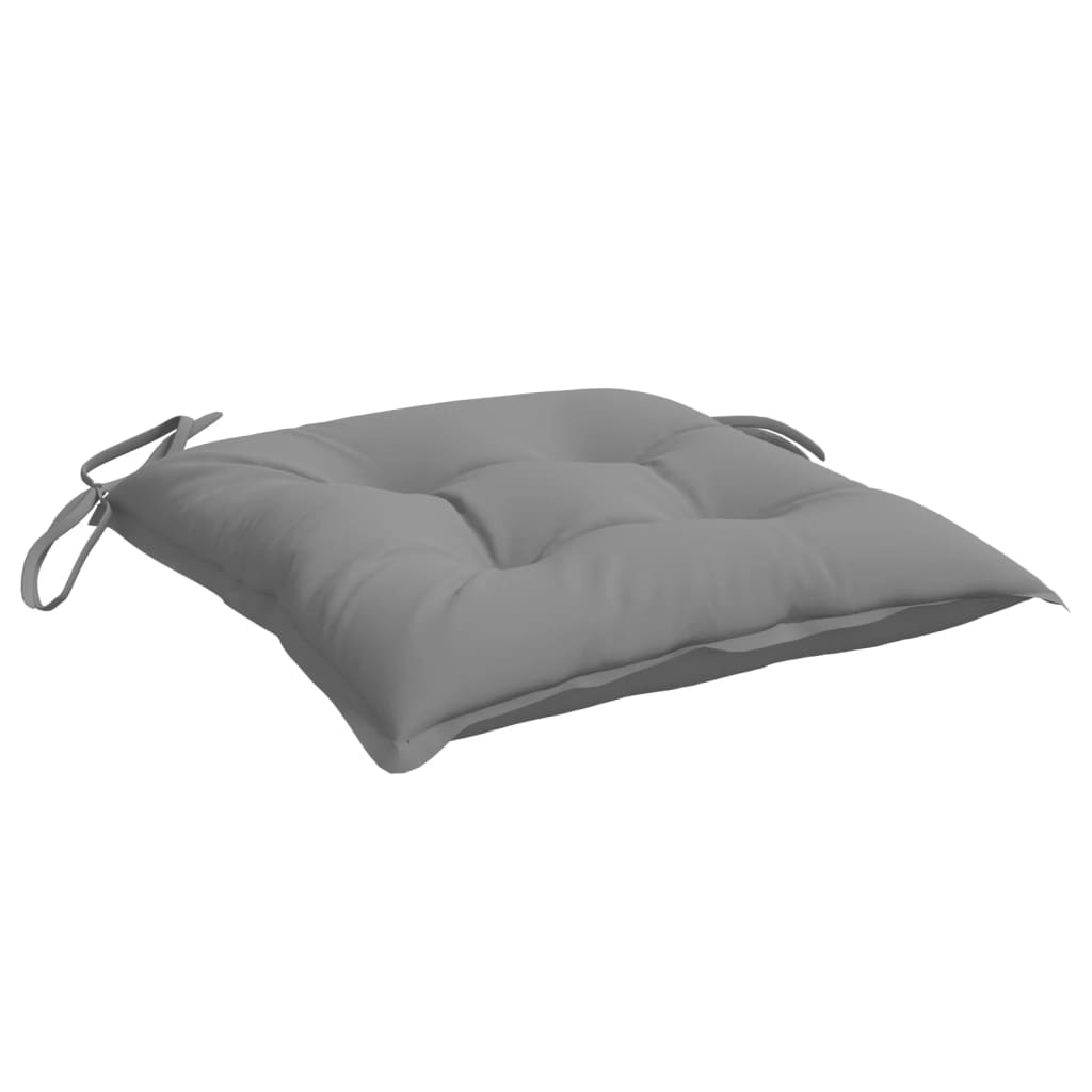 Coussins de chaise lot de 6 gris 40x40x7 cm tissu oxford