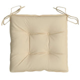 Coussins de chaise lot de 2 beige 40x40x7 cm tissu oxford