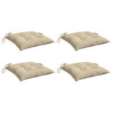 Stuhlkissen, 4er-Set, beige, 40 x 40 x 7 cm, Oxford-Stoff