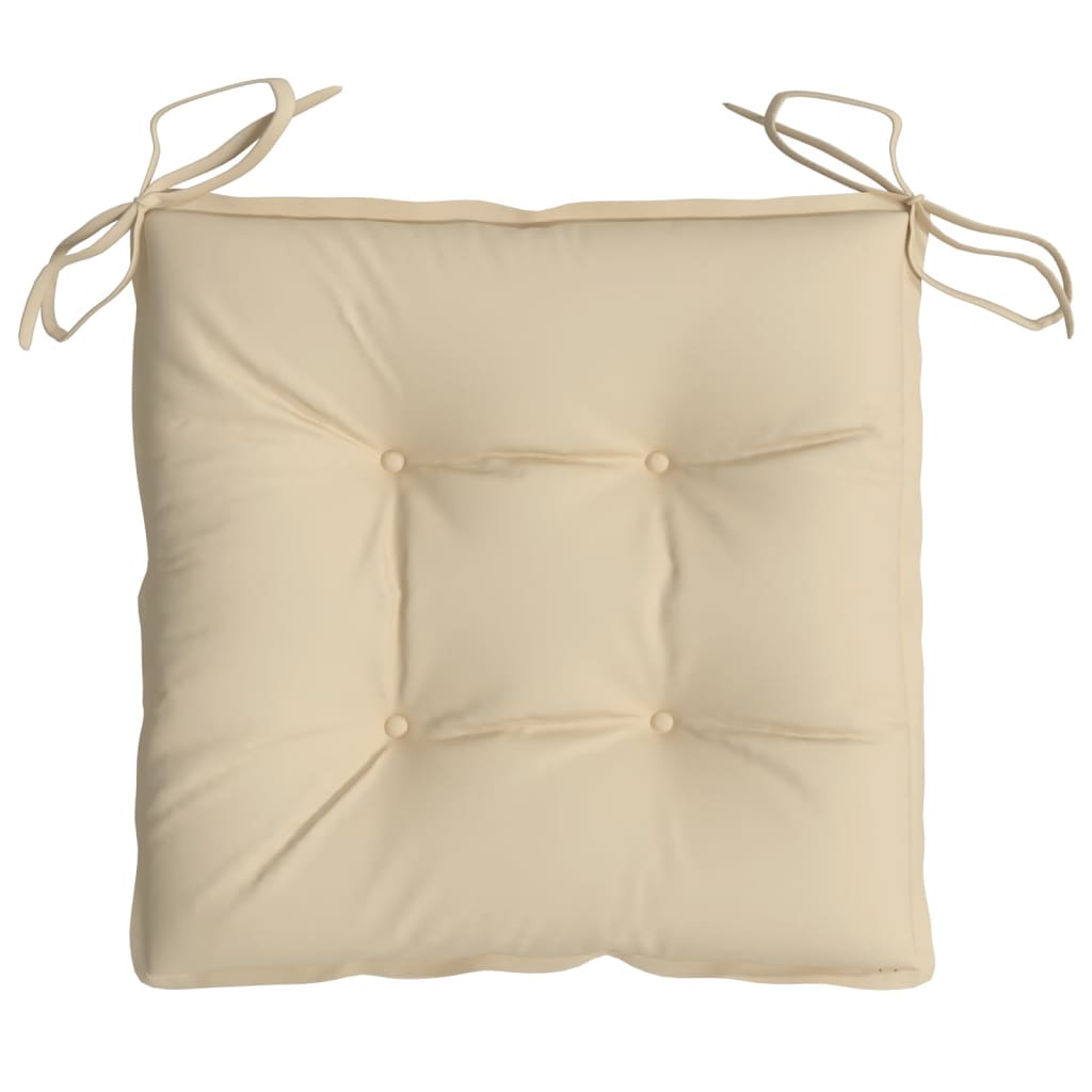 Stuhlkissen, 4er-Set, beige, 40 x 40 x 7 cm, Oxford-Stoff