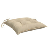 Coussins de chaise lot de 6 beige 40x40x7 cm tissu oxford