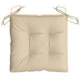 Coussins de chaise lot de 6 beige 40x40x7 cm tissu oxford