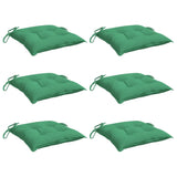 Coussins de chaise lot de 6 vert 40x40x7 cm tissu oxford