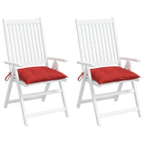 Coussins de chaise lot de 2 rouge 40x40x7 cm tissu oxford