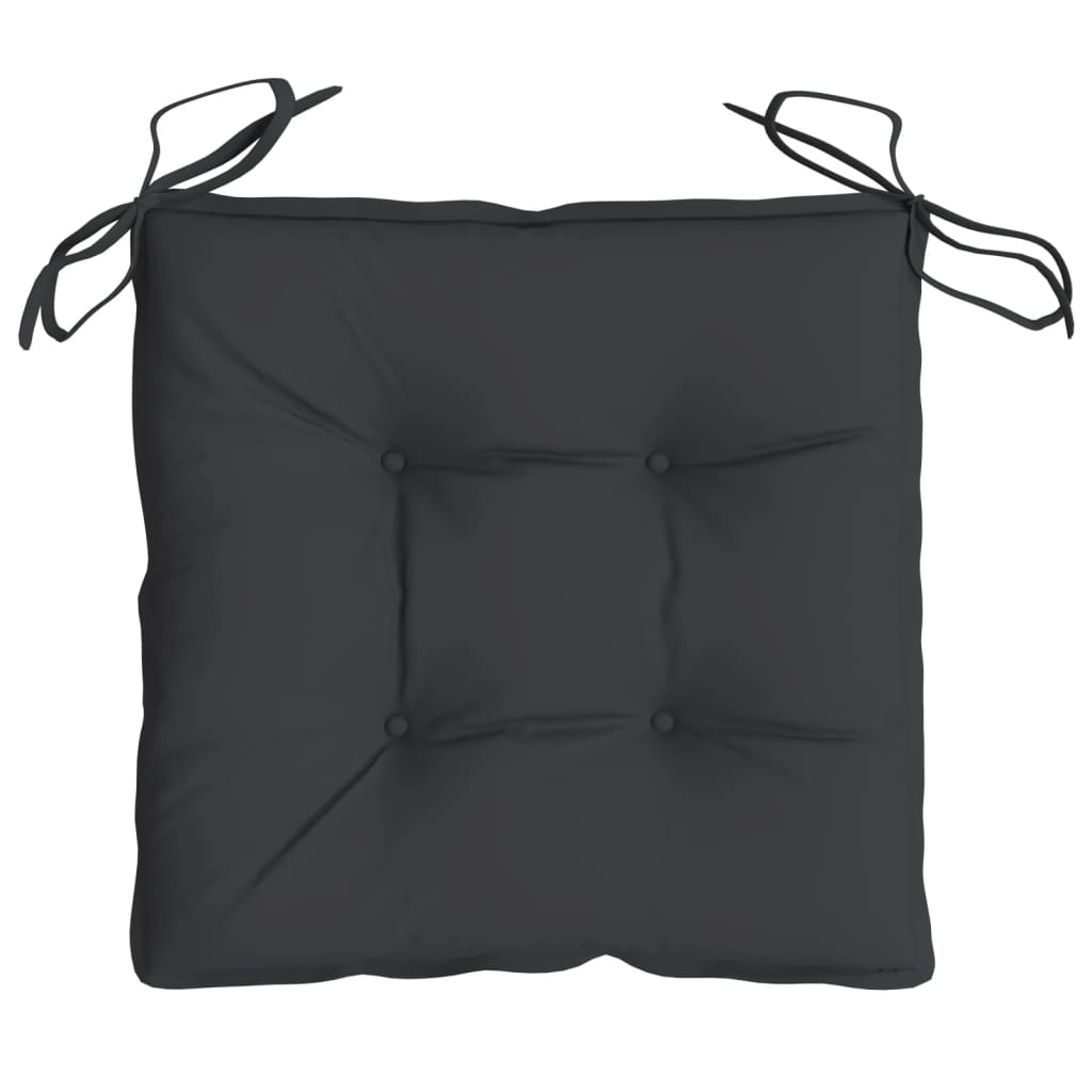 Coussins de chaise lot de 2 noir 40x40x7 cm tissu oxford