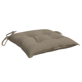 Coussins de chaise lot de 2 taupe 40x40x7 cm tissu oxford