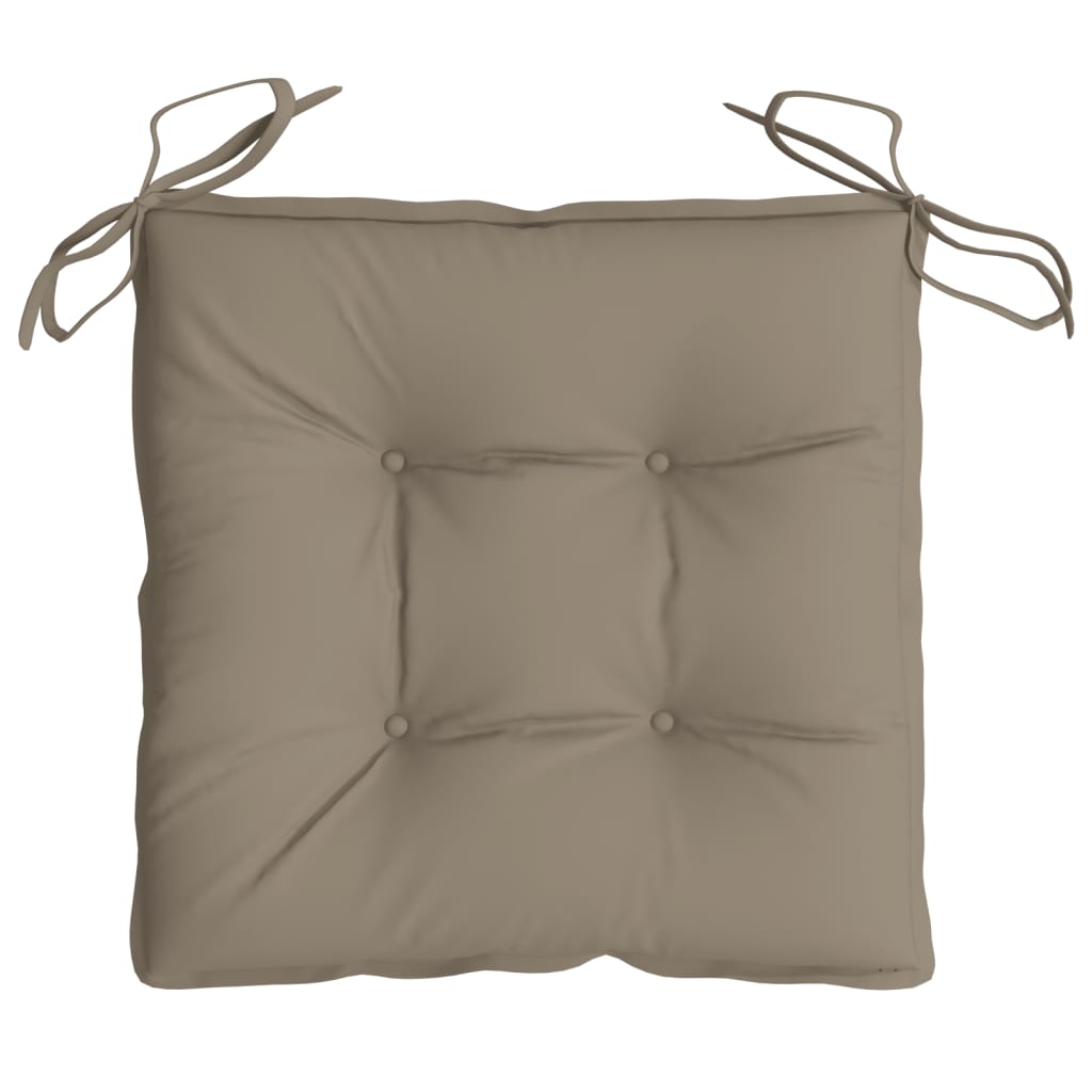 Coussins de chaise lot de 6 taupe 40x40x7 cm tissu oxford