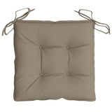 Coussins de chaise lot de 6 taupe 40x40x7 cm tissu oxford