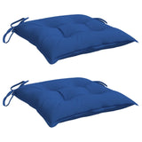 Coussins de chaise lot de 2 bleu 40x40x7 cm tissu oxford