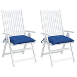 Coussins de chaise lot de 2 bleu 40x40x7 cm tissu oxford