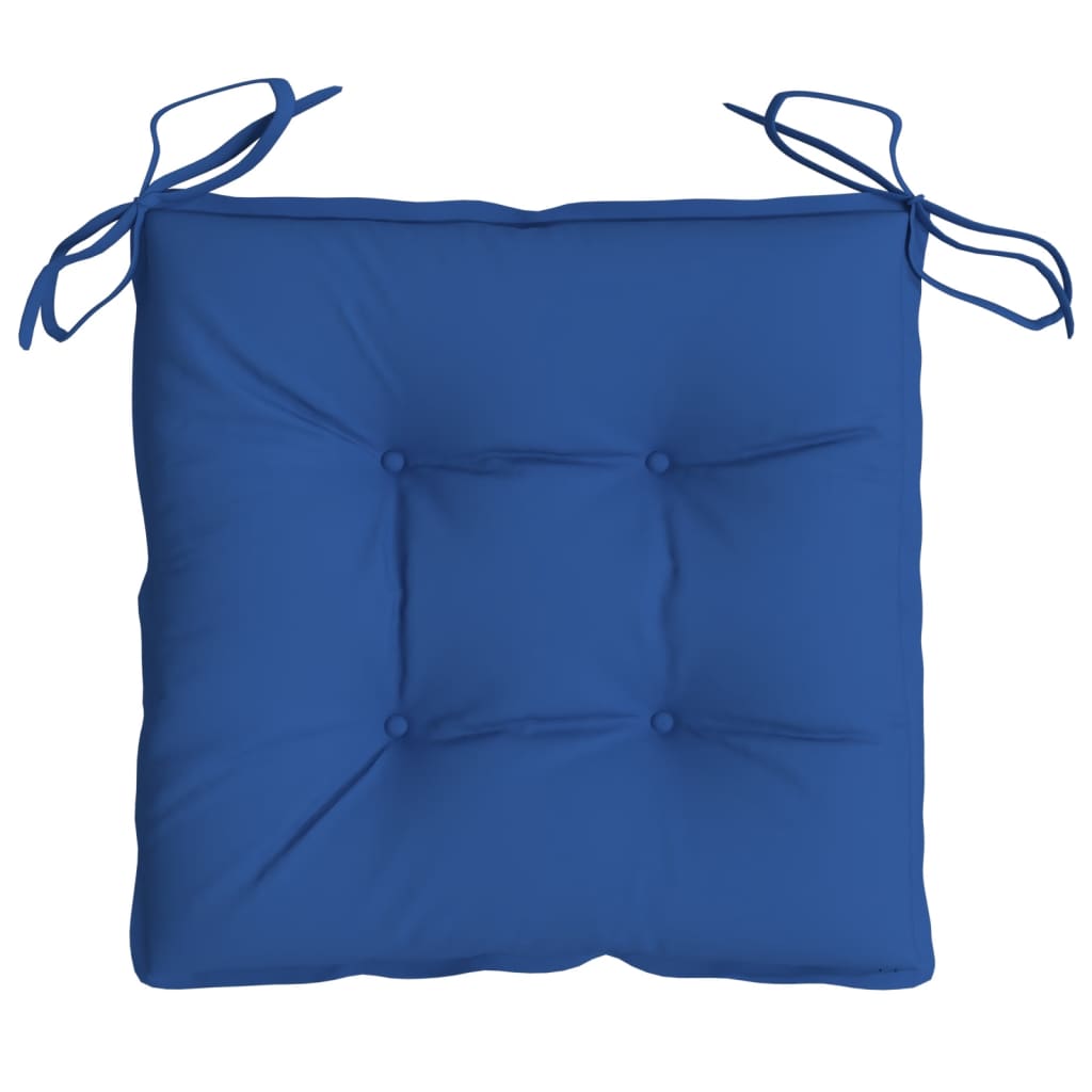 Coussins de chaise lot de 2 bleu 40x40x7 cm tissu oxford