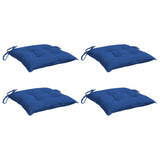 Coussins de chaise lot de 4 bleu 40x40x7 cm tissu oxford