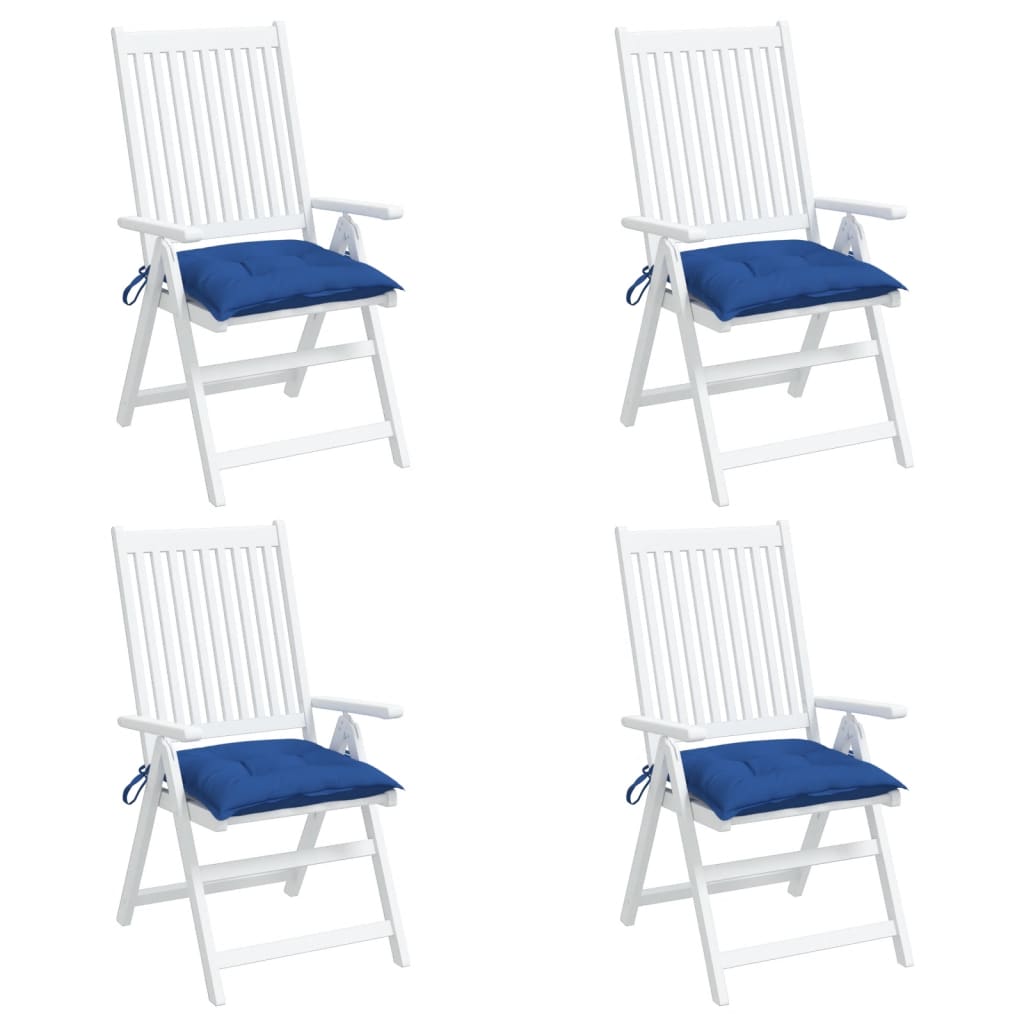 Coussins de chaise lot de 4 bleu 40x40x7 cm tissu oxford