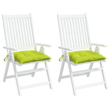 Coussins de chaise lot de 2 vert brillant 40x40x7 cm